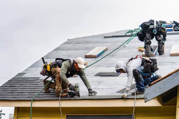 Professional Roofing technician working in Port Royal, PA